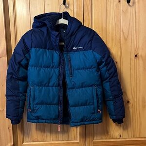 Eddie Bauer Kids Two-Tone Blue Puffer Jacket